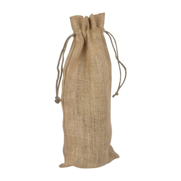 Jute bottle pouch for wine bottles and gift giving