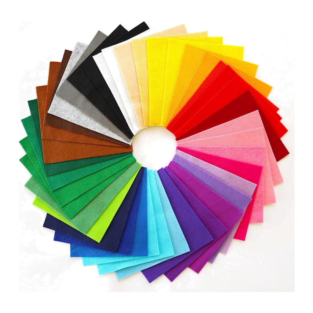 felt fabric samples in a circle online, high quality material UK