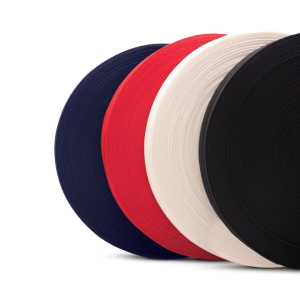 Bias Binding Rolls in black, white, navy and red