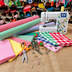 Polycotton Fabric | Gingham Check Fabric | Wholesale Rolls
